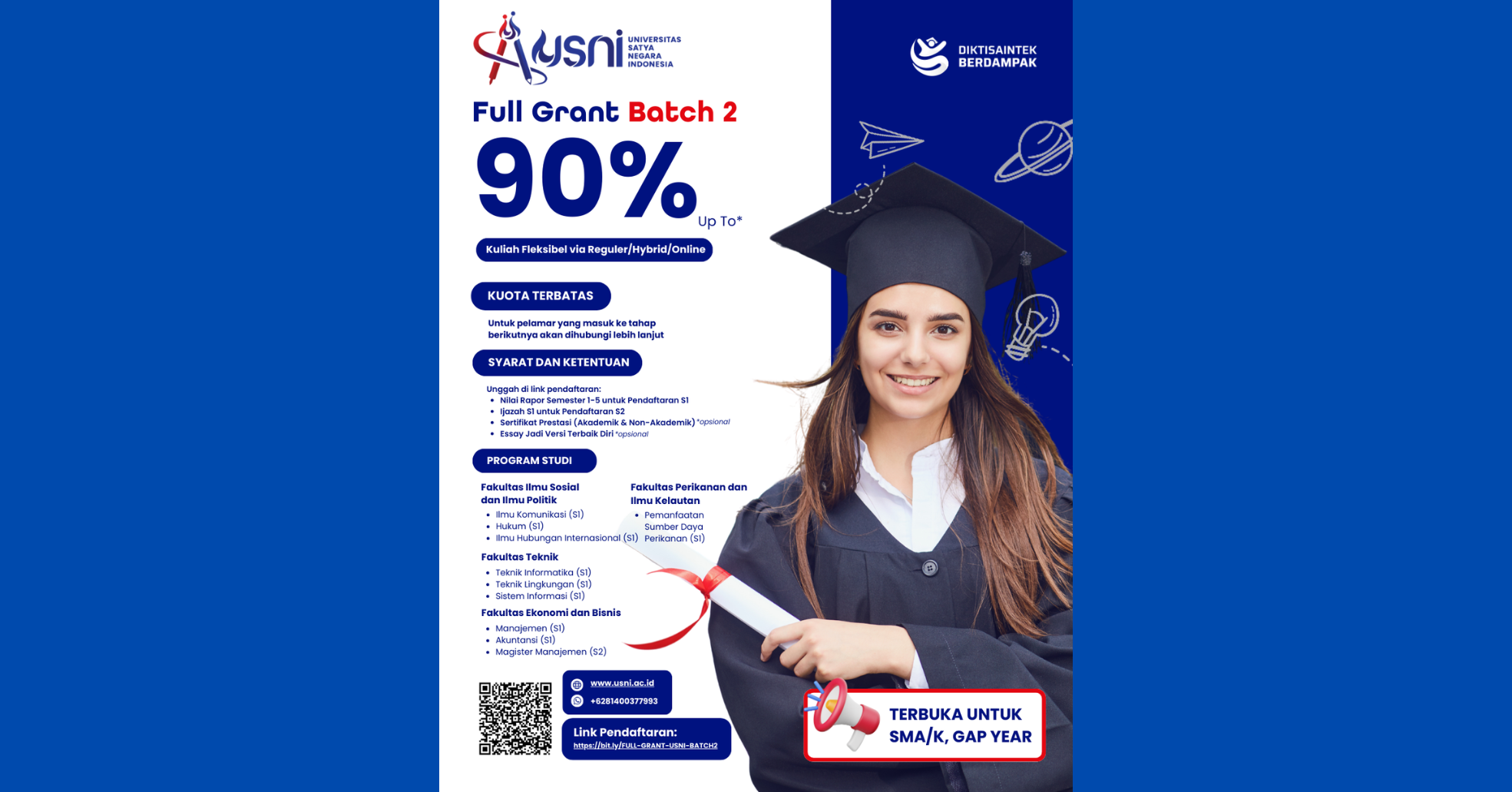 USNI Full Grant Batch 2, Raih Kesempatan Beasiswa!